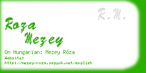 roza mezey business card